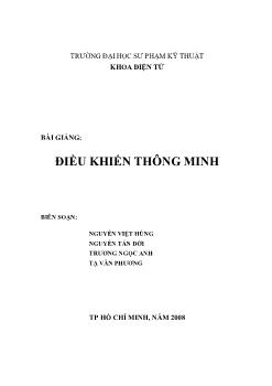 Bài giảng điều khiển thông minh - Nguyễn Việt Hùng
