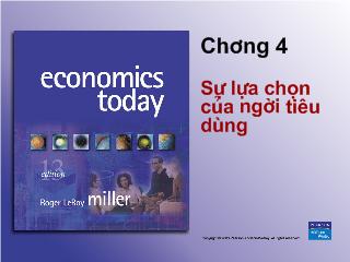 Bài giảng Kinh tế Vi mô (thầy Dũng) - Chương 4: Sự lựa chọn của người tiêu dùng
