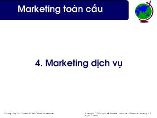 Bài giảng Marketing toàn cầu - Marketing dịch vụ