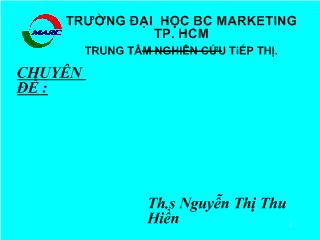 Chuyên đề Giao tiếp trong hoạt động Quản trị Kinh doanh - Ths Nguyễn Thị Thu Hiền