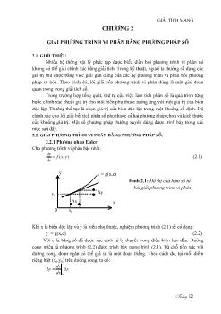Bài giảng giải tích mạng - Chương 2: Giải phương trình vi phân bằng phương pháp số