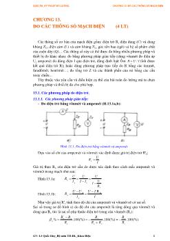 Giáo trình kỹ thuật đo lường – Chương 13: Đo các thông số mạch điện