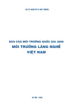 Môi trường làng nghề Việt Nam – Báo cáo Môi trường quốc gia 2008 - Phần mở đầu