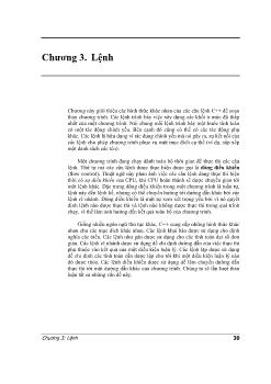 Giáo trình Lập trình C++ - Chương 3: Lệnh