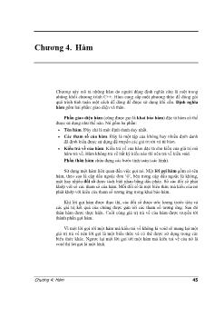 Giáo trình Lập trình C++ - Chương 4: Hàm