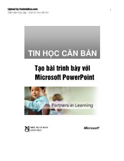 Giáo trình Tin học căn bản - Tạo bài trình bày với Microsoft Powerpoint (Phần 1)