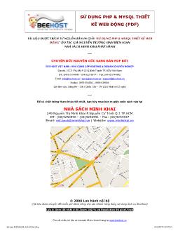 Sử dụng PHP và MySQL thiết kế Web động