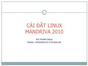 Cài đặt Linux Mandriva 2010