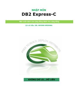 Giáo trình Nhập môn hệ quản trị cơ sở dữ liệu DB2 Express C