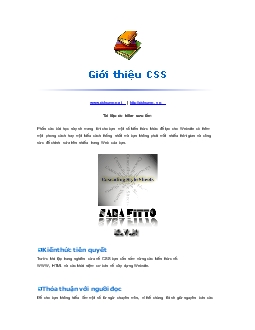 Giới thiệu CSS