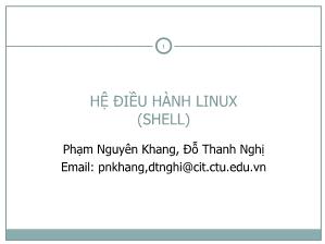 Hệ điều hành Linux - Shell