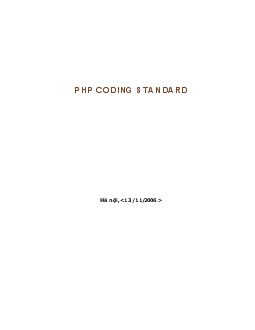 Một số mã PHP chuẩn
