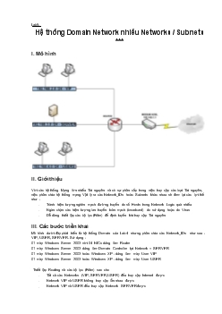 Tổng hợp Lab Quản trị mạng - Lab 5: Hệ thống Domain Network nhiều Networks / Subnets