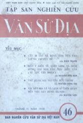 Tập san nghiên cứu Văn Sử Địa - Số 46, tháng 11 - 1958