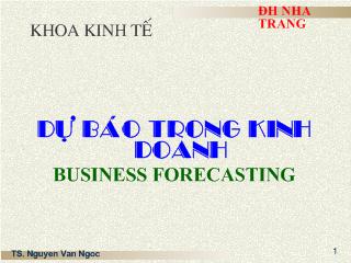 Bài giảng Dự báo trong kinh doanh - Chương 7: Phương pháp Box - Jenkins