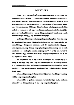 Luận văn Hoạch định chiến lược kinh doanh tại Công ty xi măng và xây dựng công trình Lạng Sơn