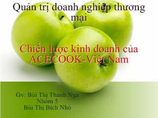Chiến lược kinh doanh của AceCook Việt Nam