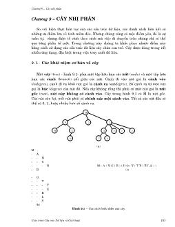 Giáo trình Cấu trúc dữ liệu và giải thuật - Chương 9: Cây nhị phân