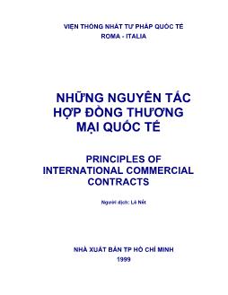 Những nguyên tắc hợp đồng thương mại quốc tế - Lê Nết (dịch)