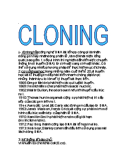 Đề tài Cloning