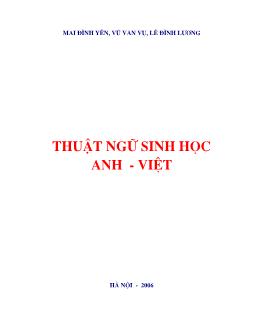 Thuật ngữ Sinh học Anh - Việt