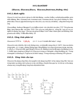 Giáo khoa Hóa học hữu cơ - Võ Hồng Thái - Glucozo