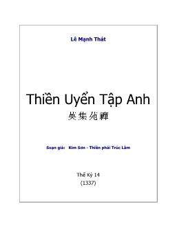 Ebook Thiền Uyển Tập Anh