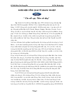 Tiểu luận Môi trường marketing của Ford với sản phẩm Ford Everest