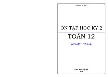 Ôn tập học kỳ 2 Toán 12