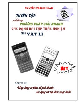 Ứng dụng số phức để giải nhanh các dạng bài tập điện xoay chiều