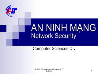 An ninh mạng (network security)