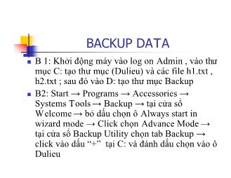 Backup data