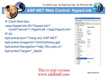 Bài giảng ASP.NET Web Control: HyperLink