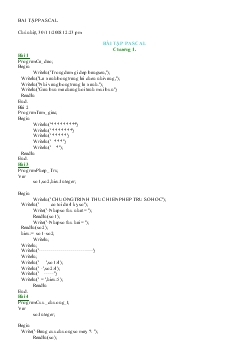 Bài tập pascal lớp 11