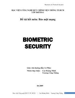 Đề tài Biometrics