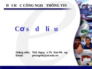 Giáo trình Cơ sở dữ liệu-ThS. Nguyễn Thị Kim Phụng