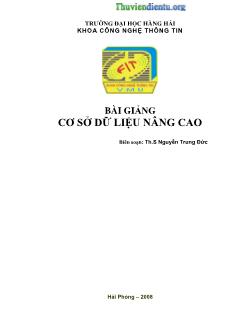 Bài giảng cơ sở dữ liệu nâng cao