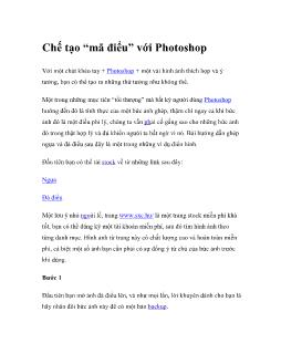 Chế tạo “mã điểu” với Photoshop