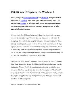 Chi tiết về Explorer của Windows 8