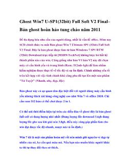 Ghost Win7 U-SP1(32bit) Full Soft V2 Final