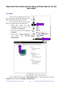 Giáo trình hình thành tool sử dụng chế bản điện tử và chế bản video