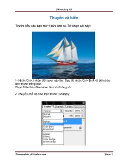 Hướng dẫn cách tạo ảnh thuyền và biển bằng photoshop