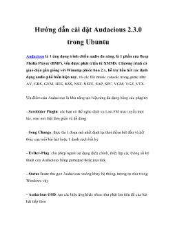 Hướng dẫn cài đặt Audacious 2.3.0 trong Ubuntu