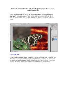 Hướng dẫn sử dụng Photoshop CS5 - Phần 10: Sử dụng Layer Mask và Vector Mask đểxóa ảnh nền