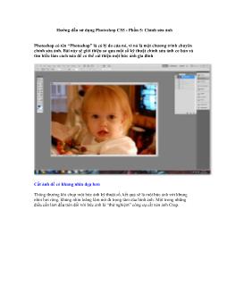 Hướng dẫn sử dụng Photoshop CS5 - Phần 5: Chỉnh sửa ảnh