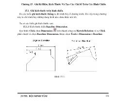 Nghiên cứu ứng dụng phần mềm solidworks - Chương 15: Ghi kí hiệu, kích thước và tạo các chỉ số trên các hình chiếu