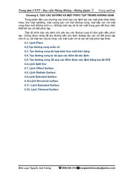 Phần mềm thiết kế tự động 3D SolidWorks - Chương 6: tạo các đường và mặt phức tạp trong không gian