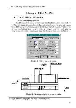 Tài liệu hướng dẫn sử dụng NovaTDN 2005 - Chương 6: Trắc ngang