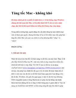 Tăng tốc Mac