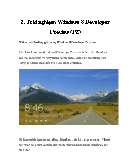 Trải nghiệm Windows 8 Developer Preview